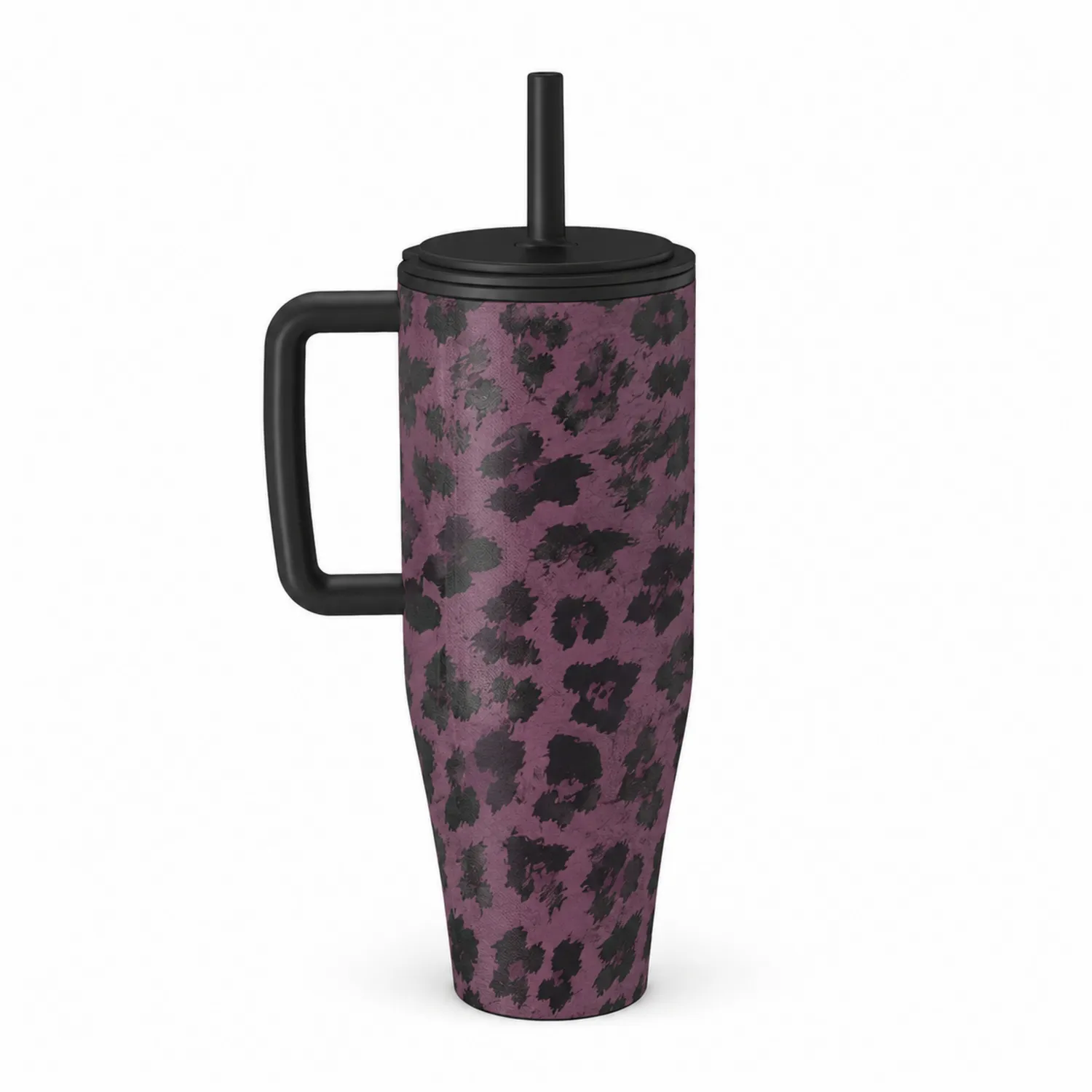 Kubek termoizolacyjny z uchwytem 750ml panterka fioletowa