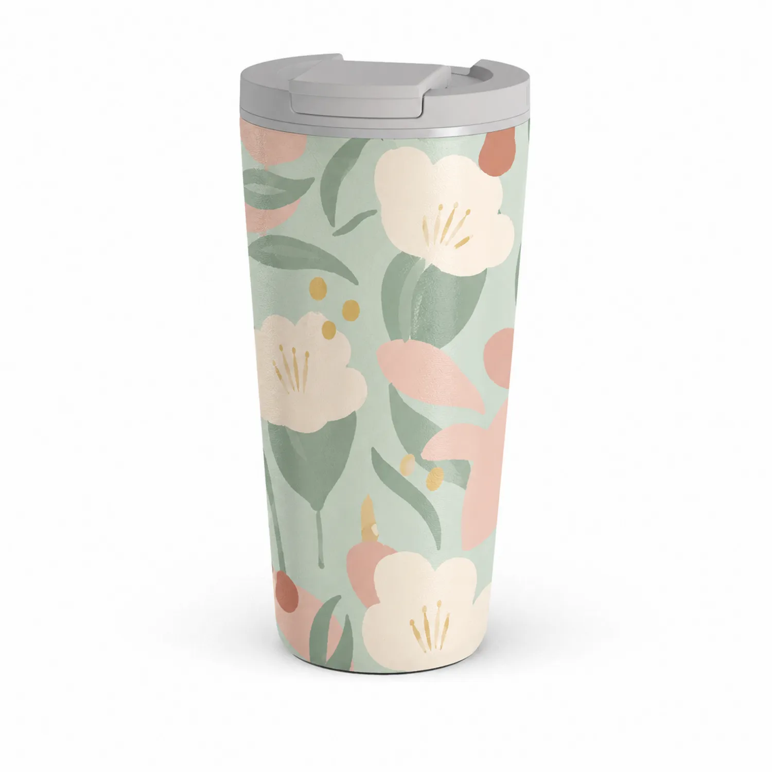 Termokubek miętowy kwiatowy 450ml