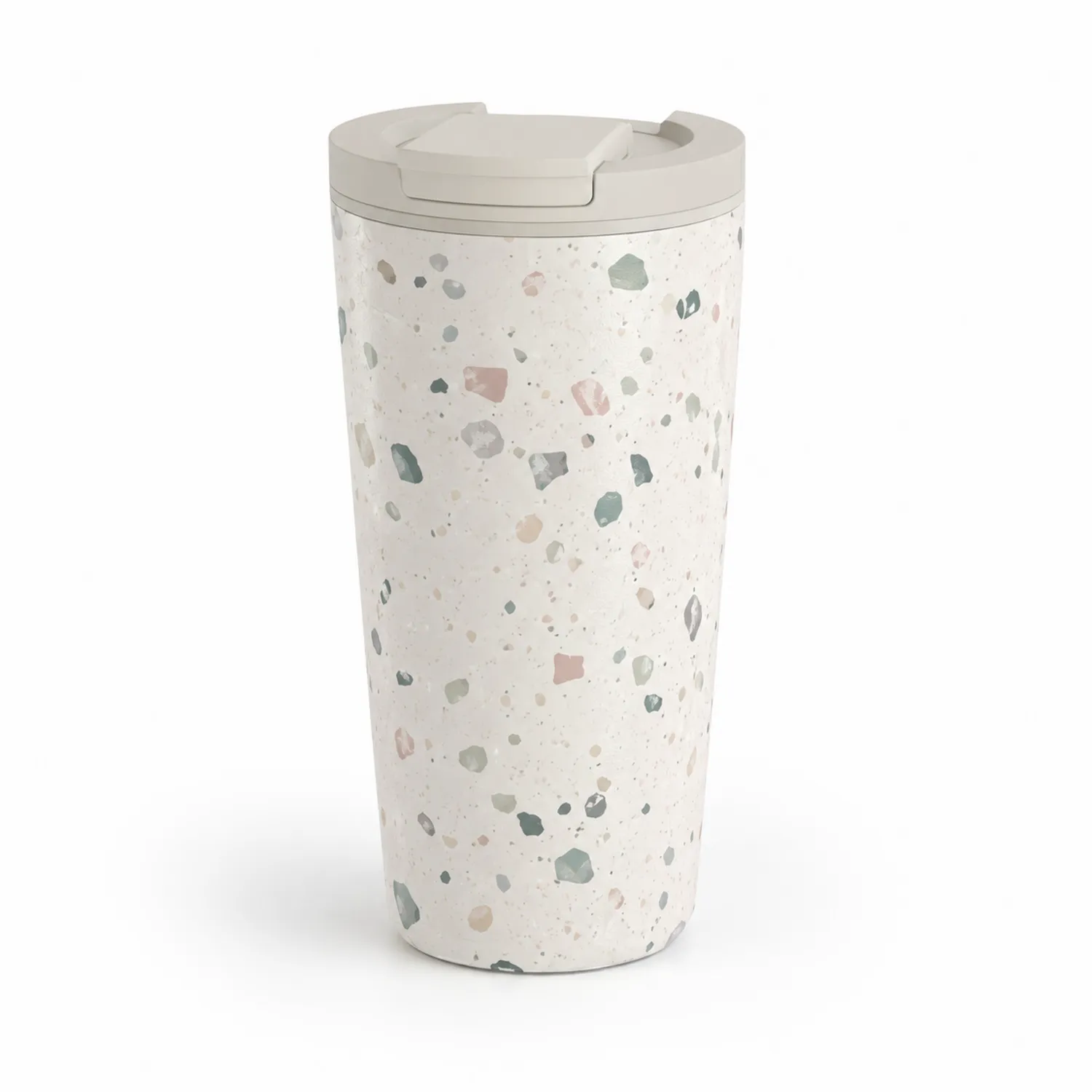 Kubek termiczny terrazzo z pokrywką 450ml