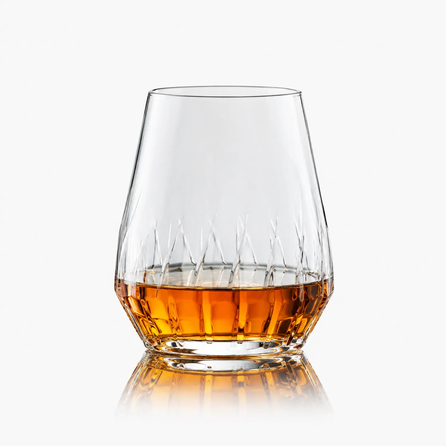 Szklanka do whisky 330 ml z eleganckim wzorem przezroczysta