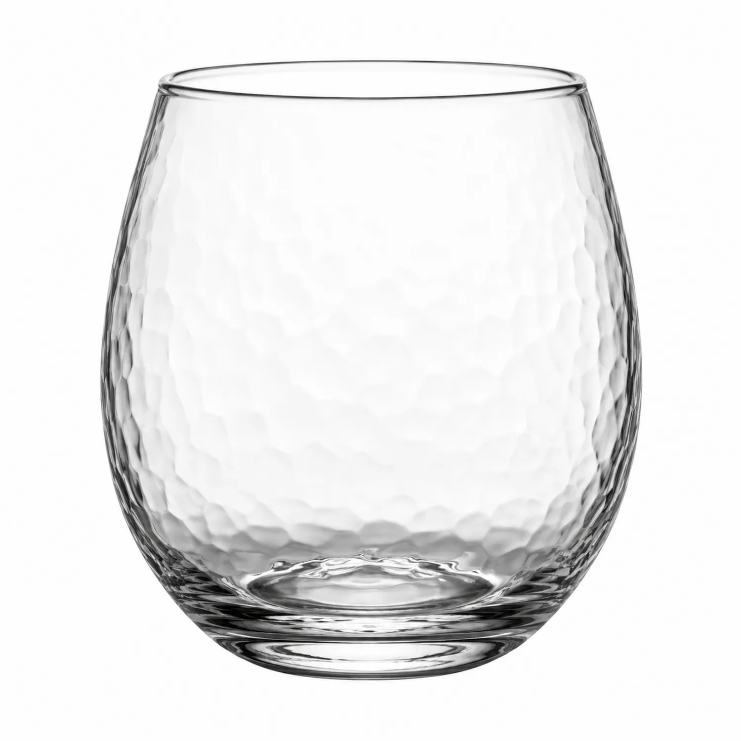 Szklanka przezroczysta t³oczona 400ml z efektem młotkowania