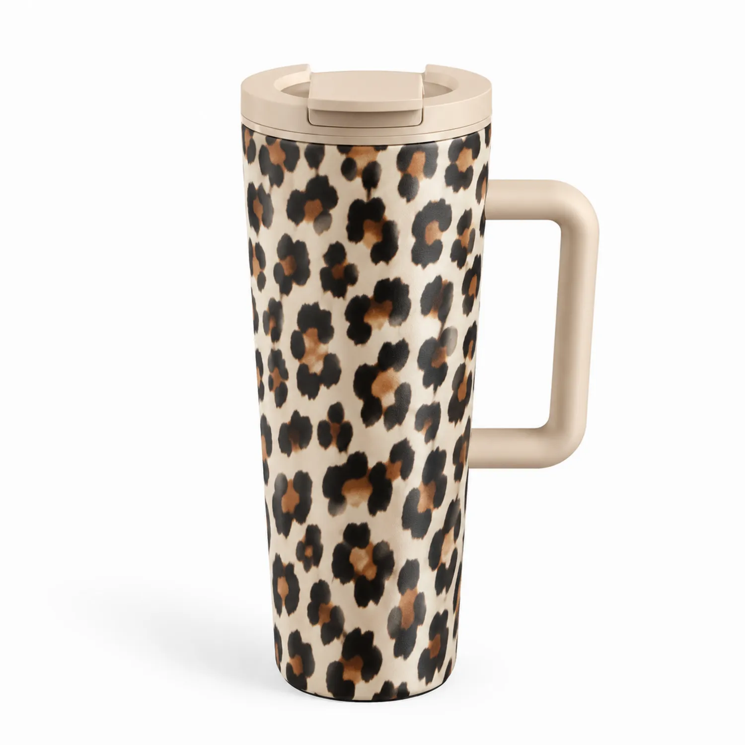 Kubek termiczny z uchwytem, wzór pantery, 500 ml