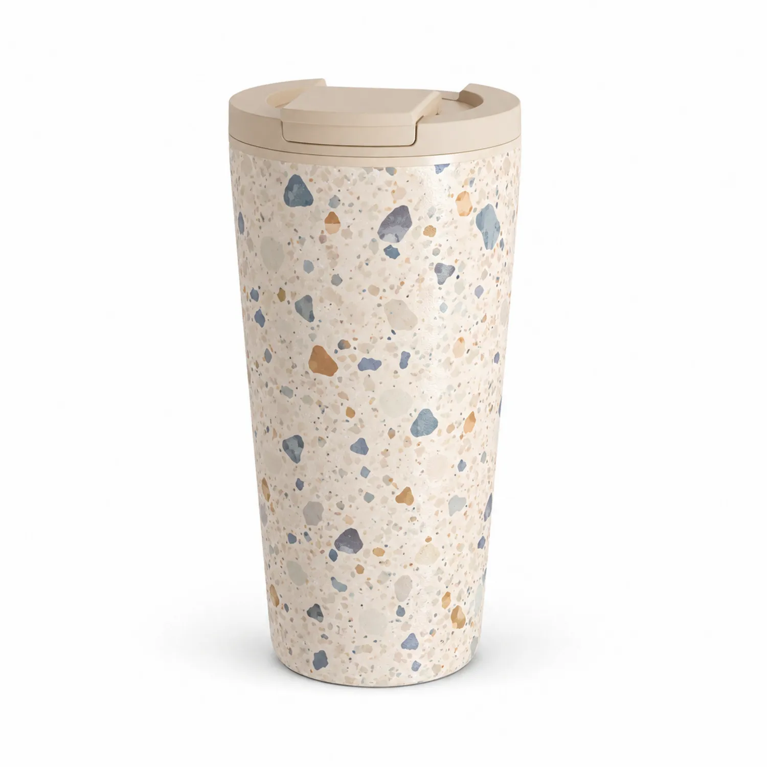Kubek termiczny terrazzo 480ml beżowy