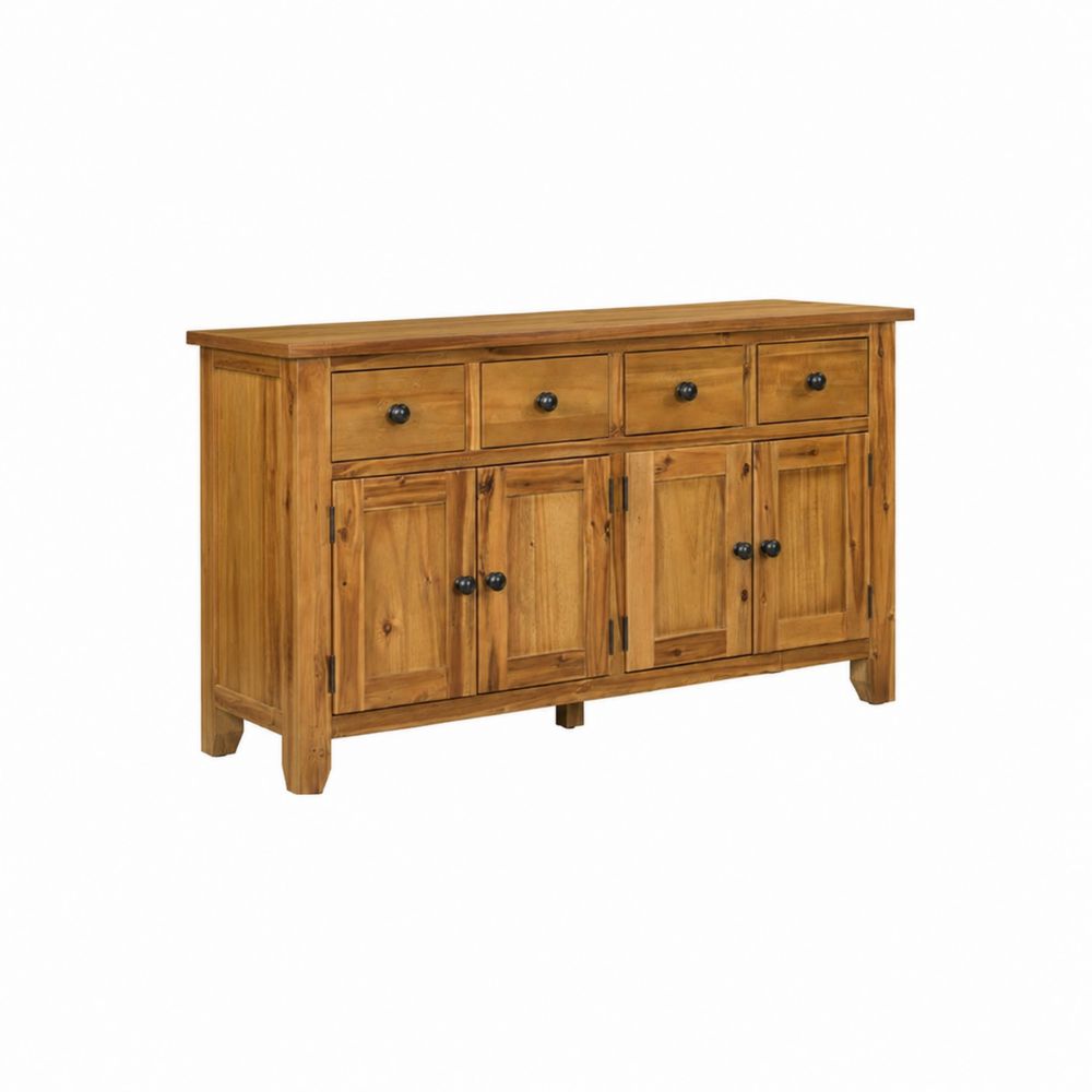 Credenza in legno di pino con cassetti e ante-Pelvilos