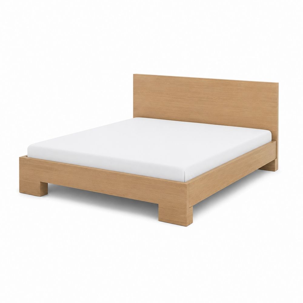 Letto Matrimoniale in Legno di Rovere-Pelvilos