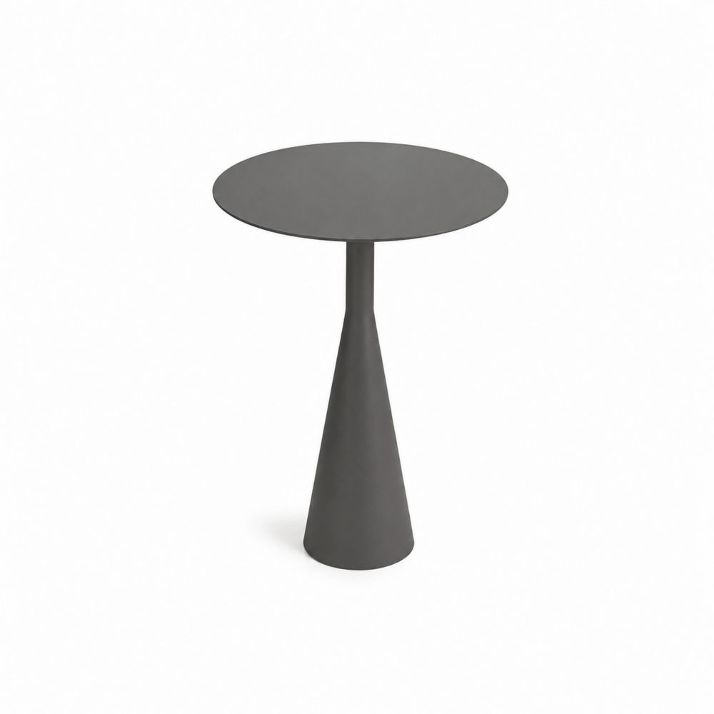Tavolino laterale in metallo Antracite 45x70 cm-Pelvilos