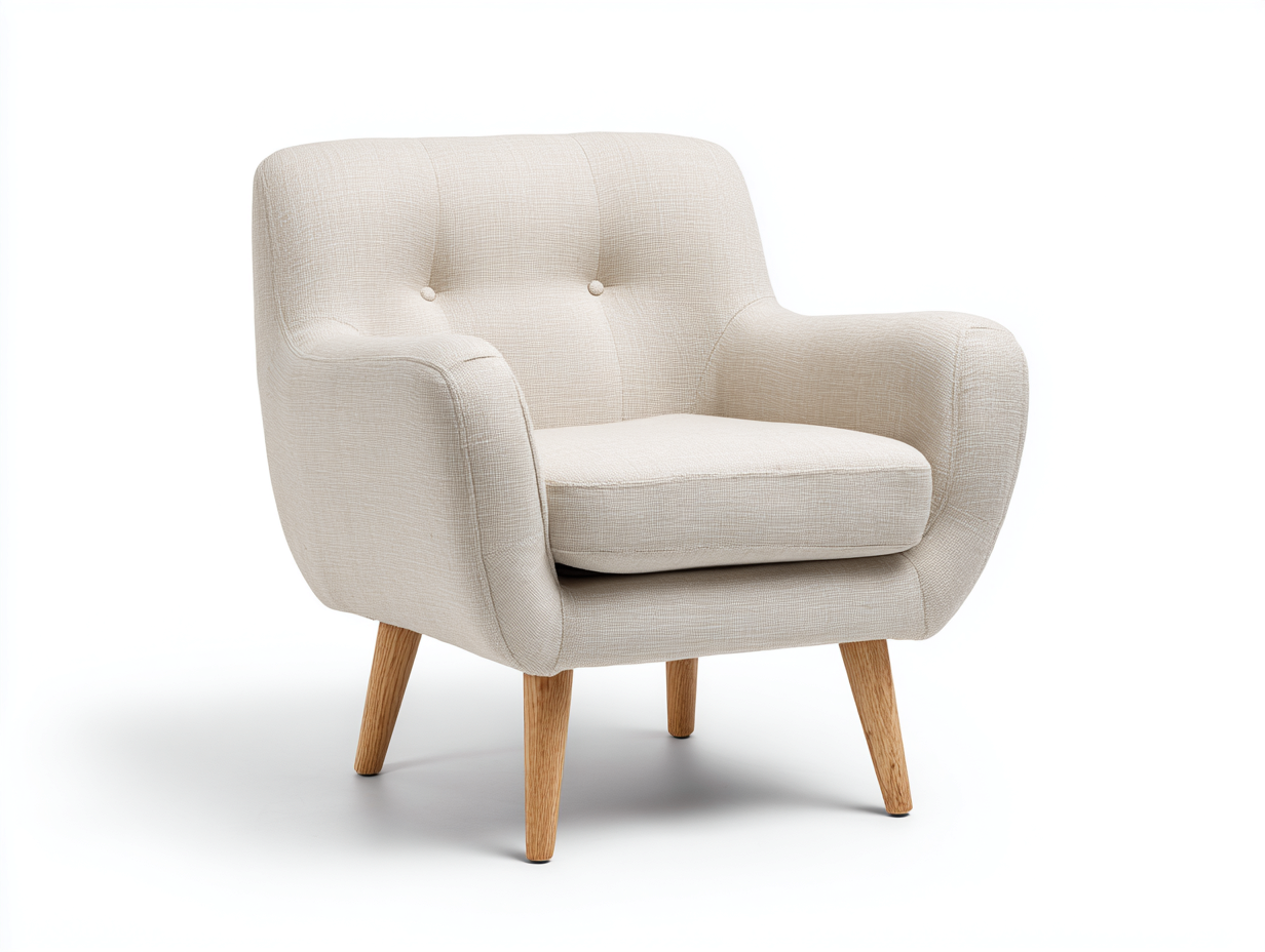 Sillones relax tapizados en tela 88x82x84 cm - beige - diseño moderno compacto-Pazeniabode