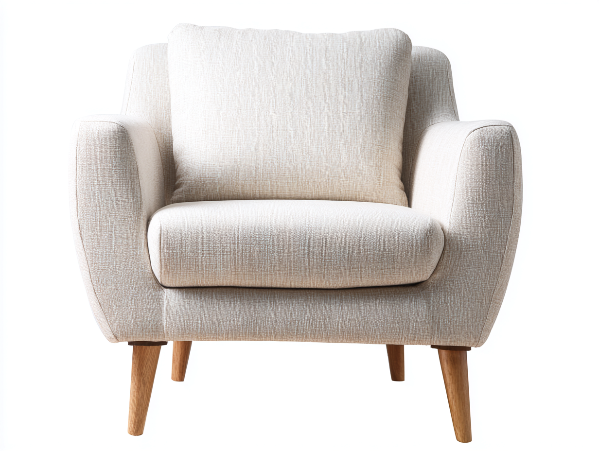 Sillones relax tapizado en tela beige claro 88x82x92 cm - con cojín de respaldo - diseño moderno para salón-Pazeniabode