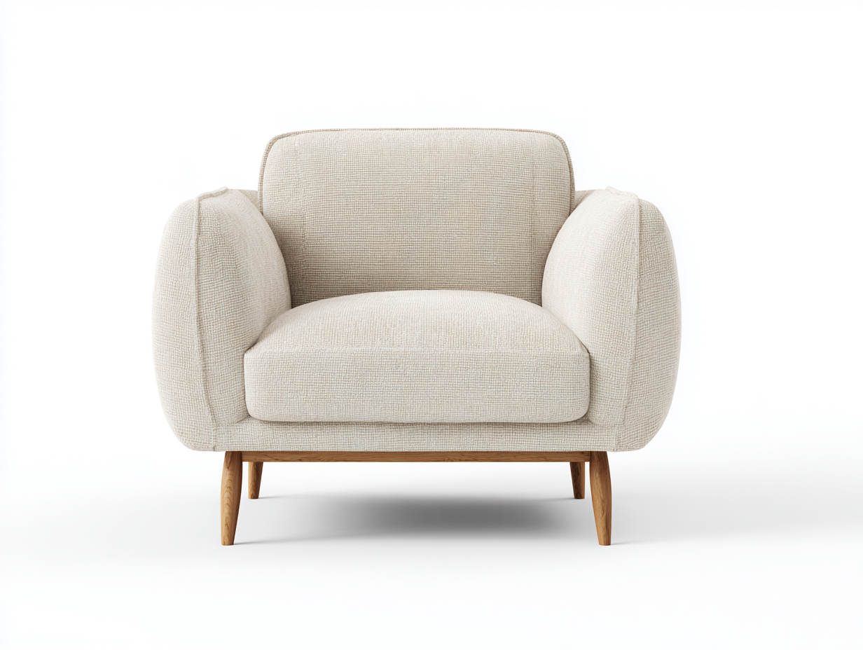 Sillones relax tela y madera 92x88x82 cm - beige-marrón - diseño moderno acolchado confortable-Pazeniabode