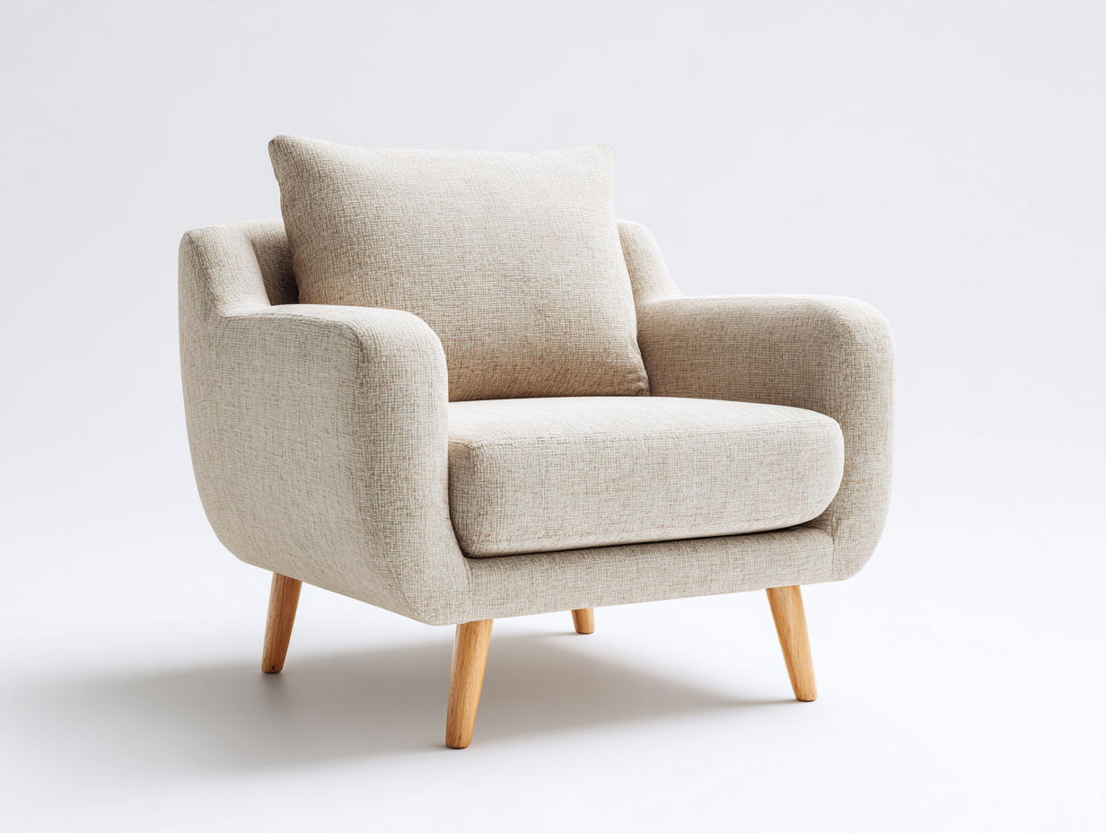Sillones relax tela madera 85x80x85 cm - beige - diseño moderno cómodo-Pazeniabode