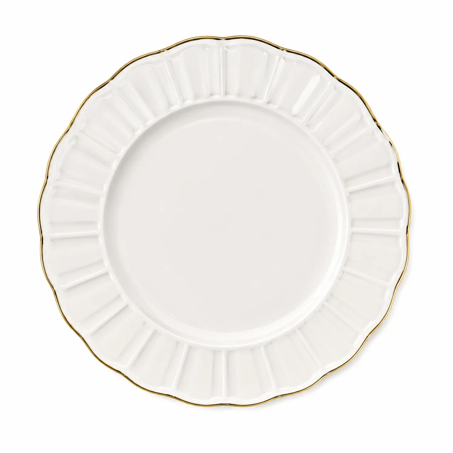 Talerz porcelanowy 28 cm z złoconym brzegiem