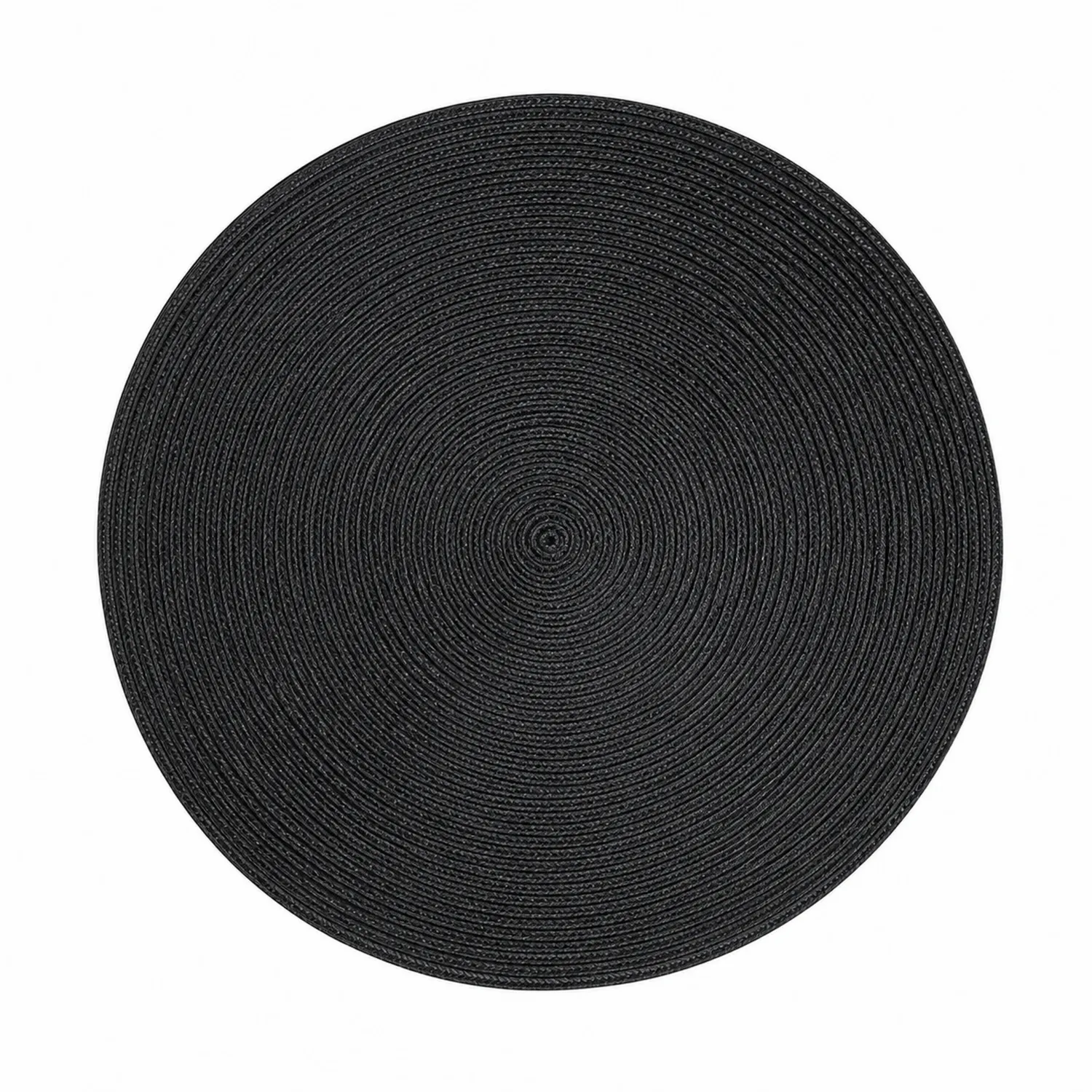 Okrągła podkładka stołowa czarna, średnica 38 cm