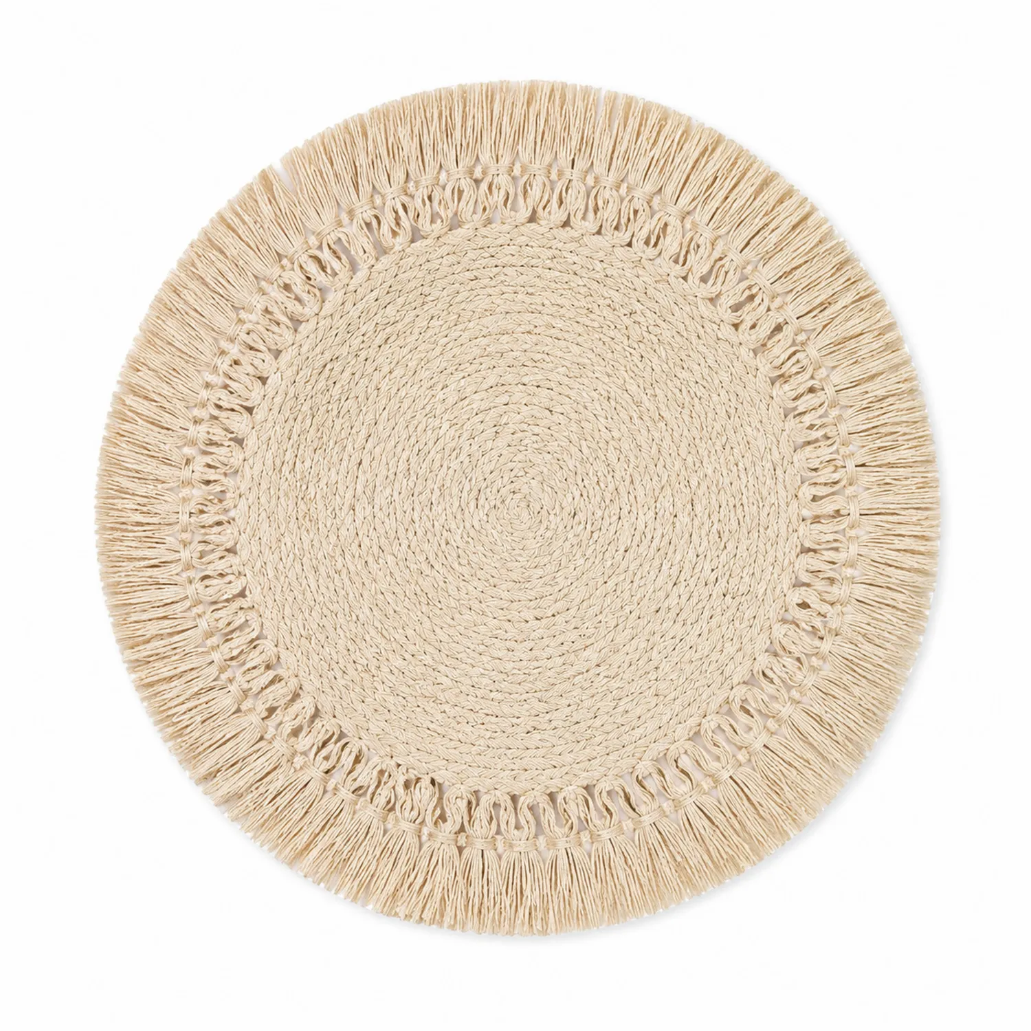 Okrągła podkładka stołowa 38 cm beżowa