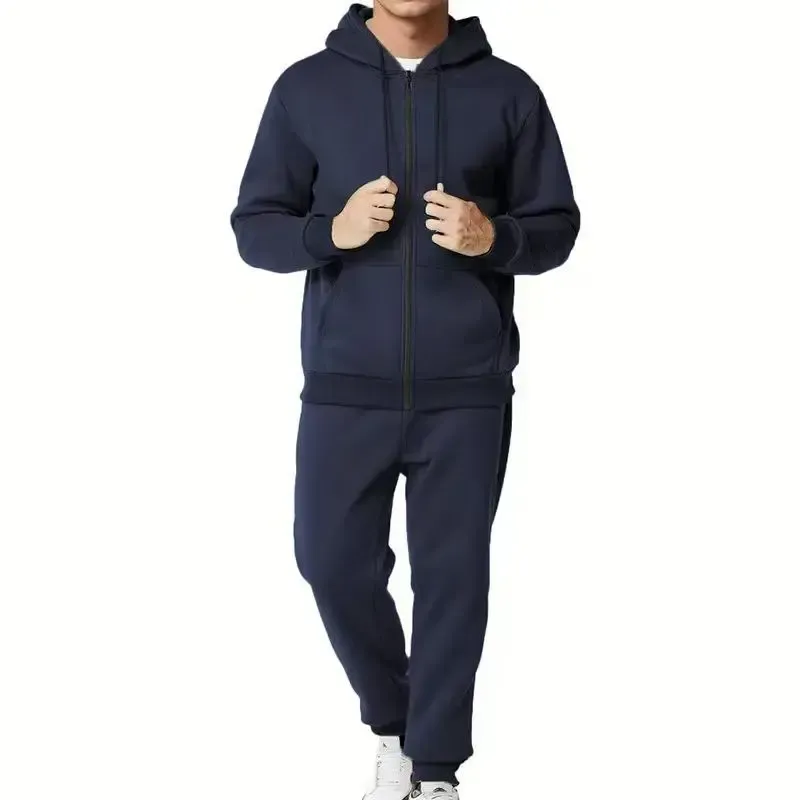 Men’s 5-Piece Fleece Zip Hoodie & Jogger Sets- 2 Full Sets