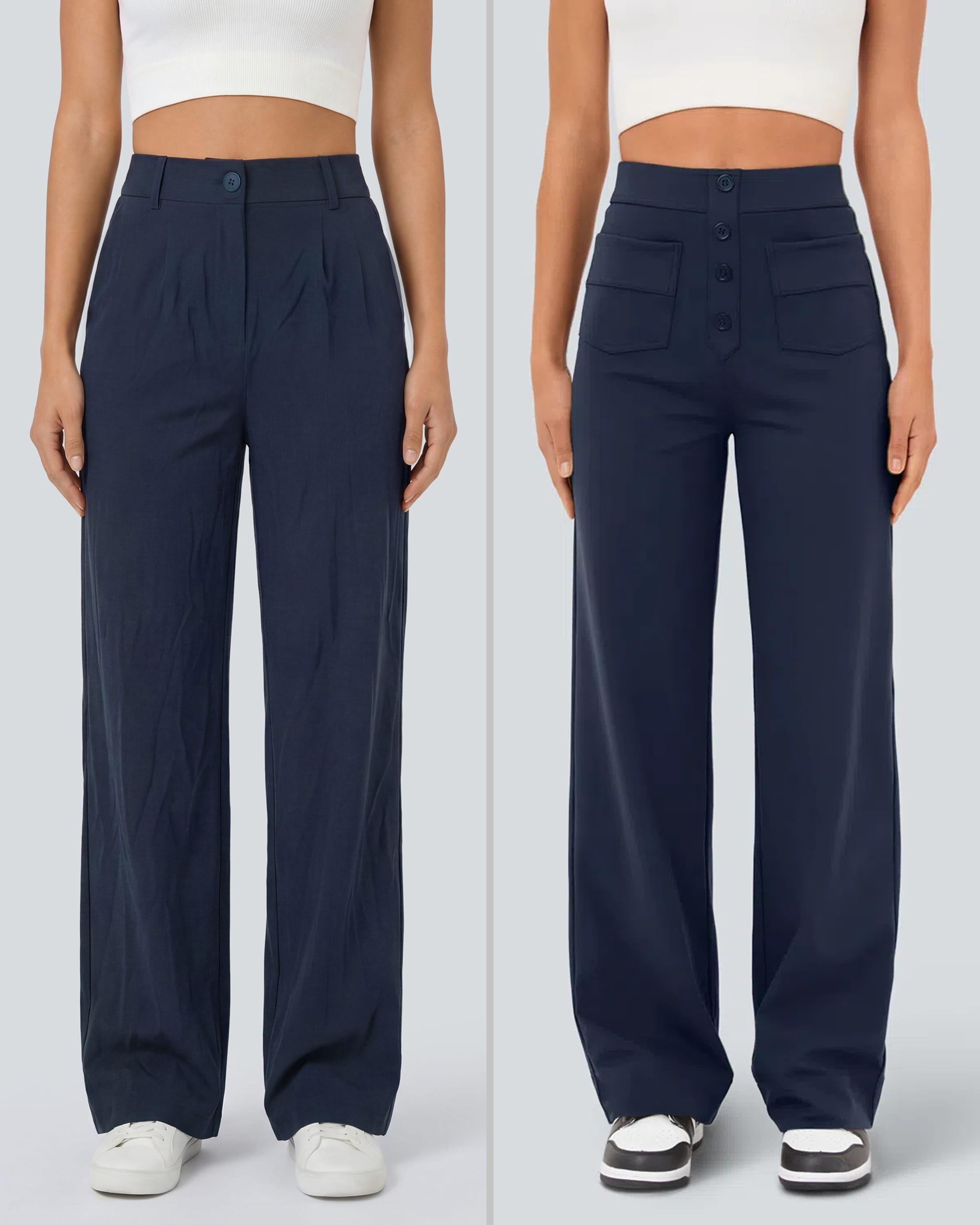 【Creator‘s Pick】Halara DayStretch High Waisted Pockets Straight Leg Casual Pants
