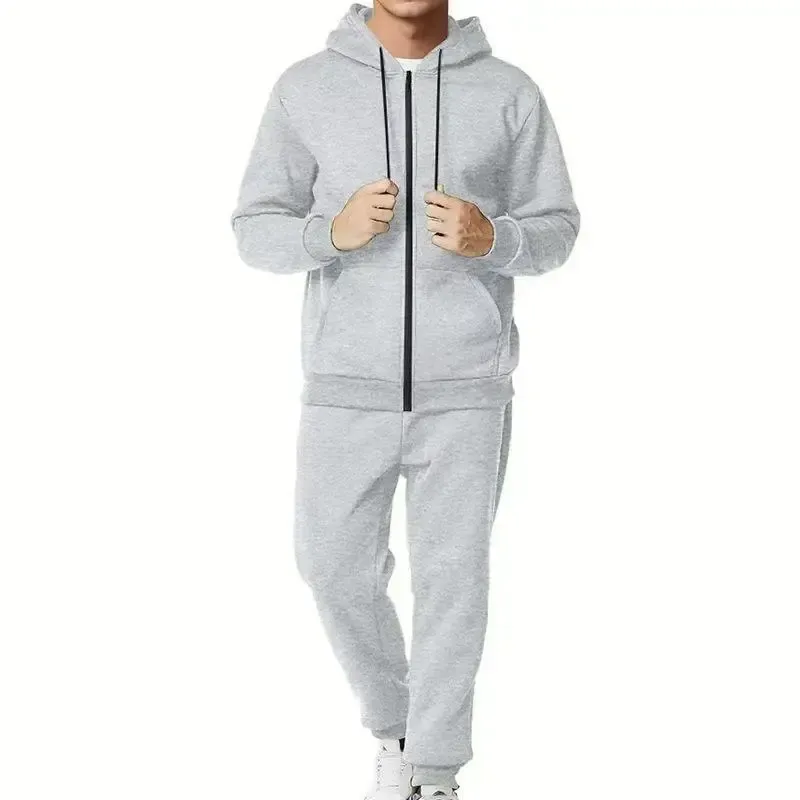 Men’s 5-Piece Fleece Zip Hoodie & Jogger Sets- 2 Full Sets