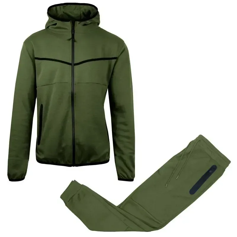 Men’s 5-Piece Fleece Zip Hoodie & Jogger Sets- 2 Full Sets