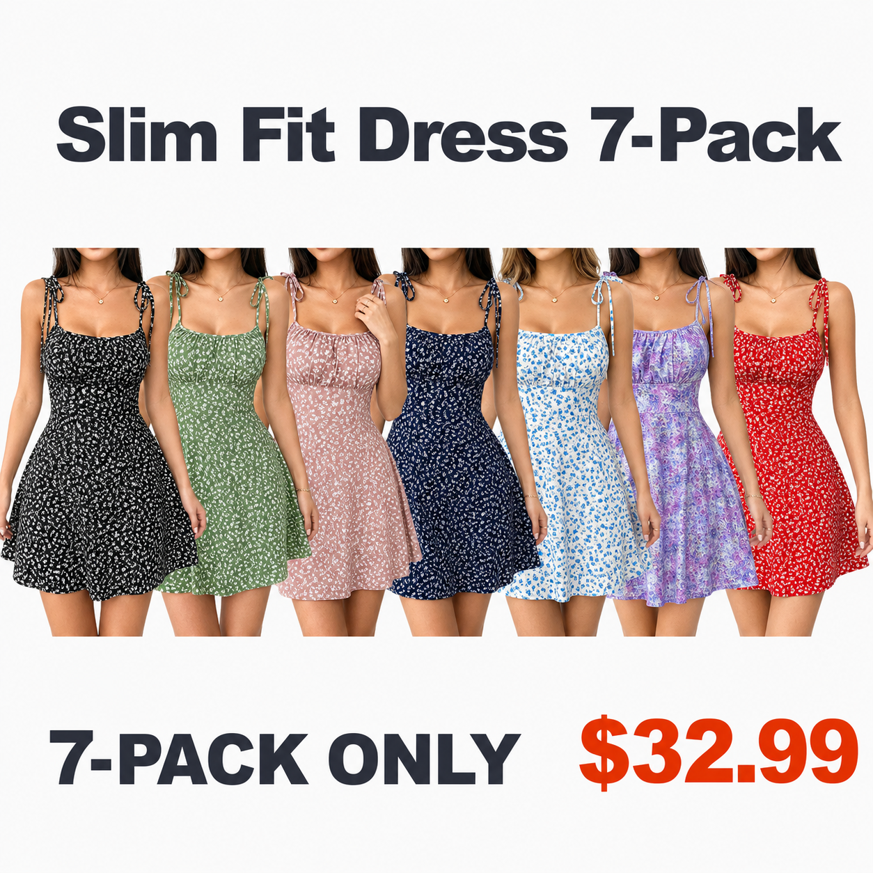 Summer Romantic Vacation Date, Floral Tie Waist Slim Fit Short Dress, Perfect for Outdoor Activities, Stylish and Comfortable Design