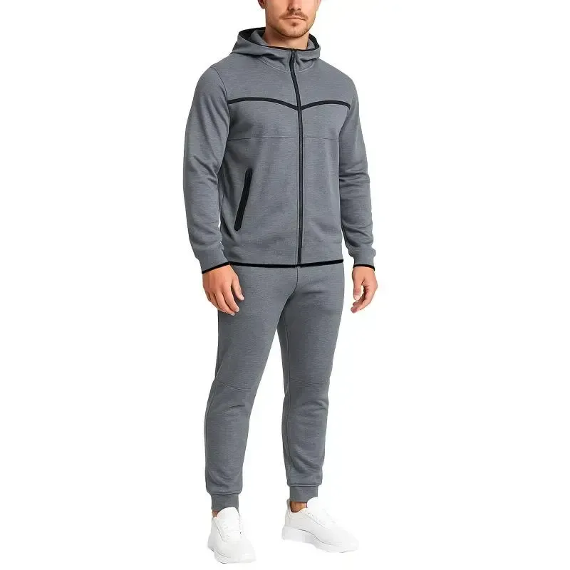 Men’s 5-Piece Fleece Zip Hoodie & Jogger Sets- 2 Full Sets