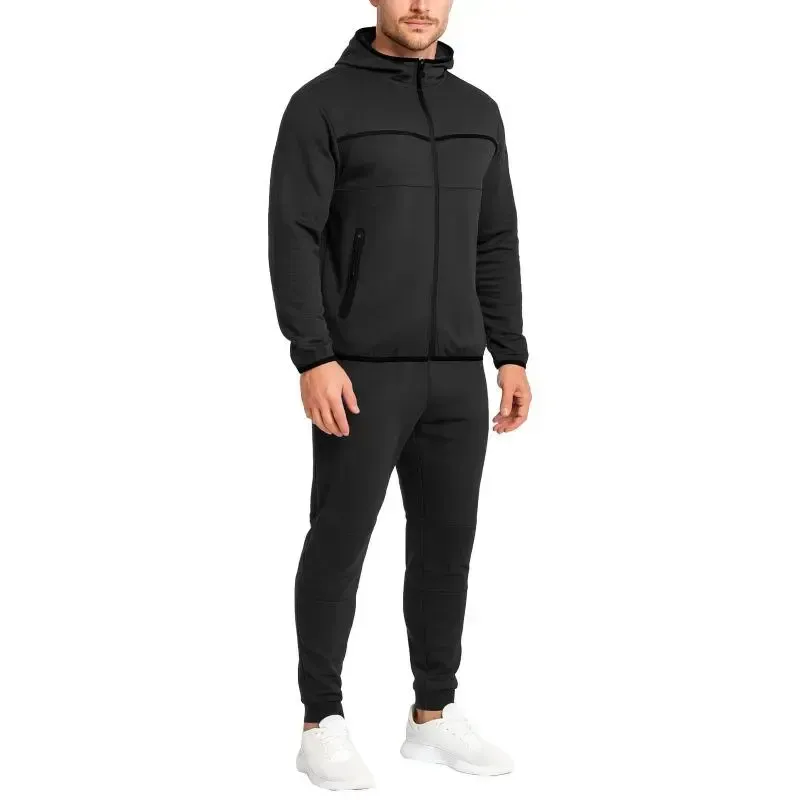 Men’s 5-Piece Fleece Zip Hoodie & Jogger Sets- 2 Full Sets