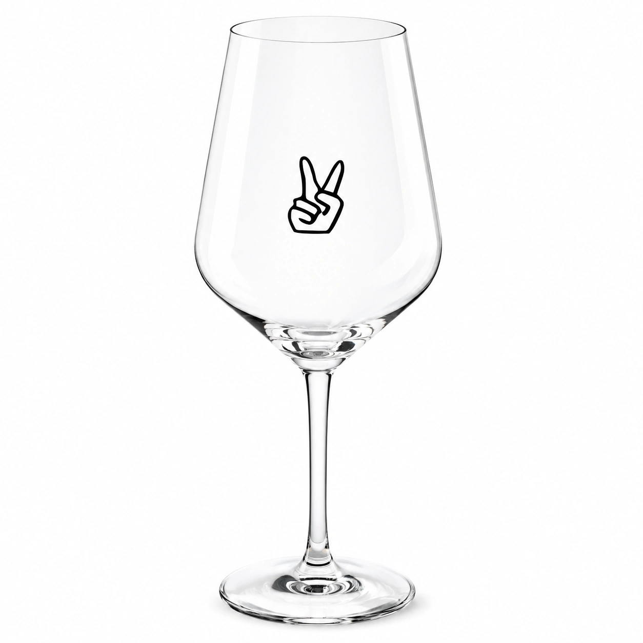 Copa de Vino Transparente con Icono-chairica