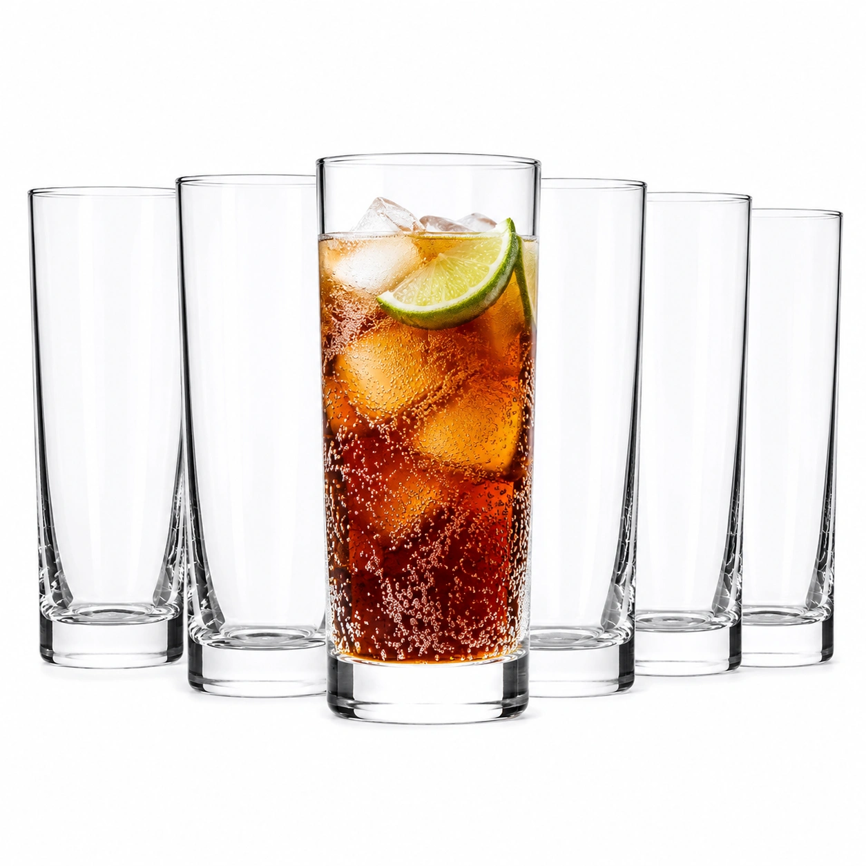 Set de vasos altos transparentes para refrescos-chairica