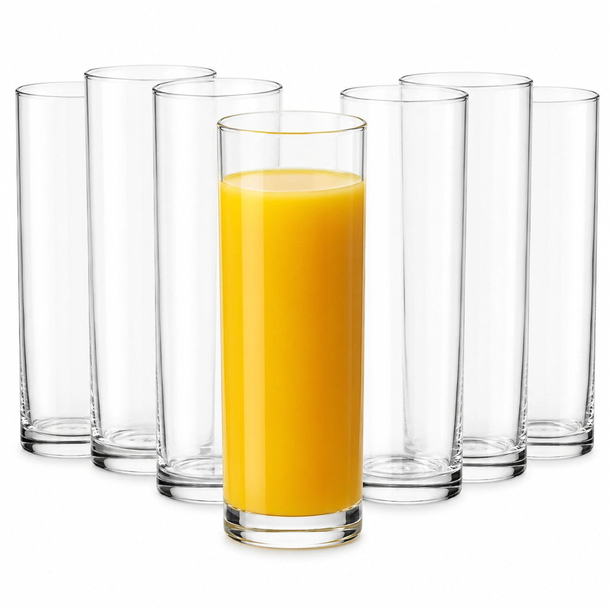 Set de vasos altos transparentes para zumos-chairica