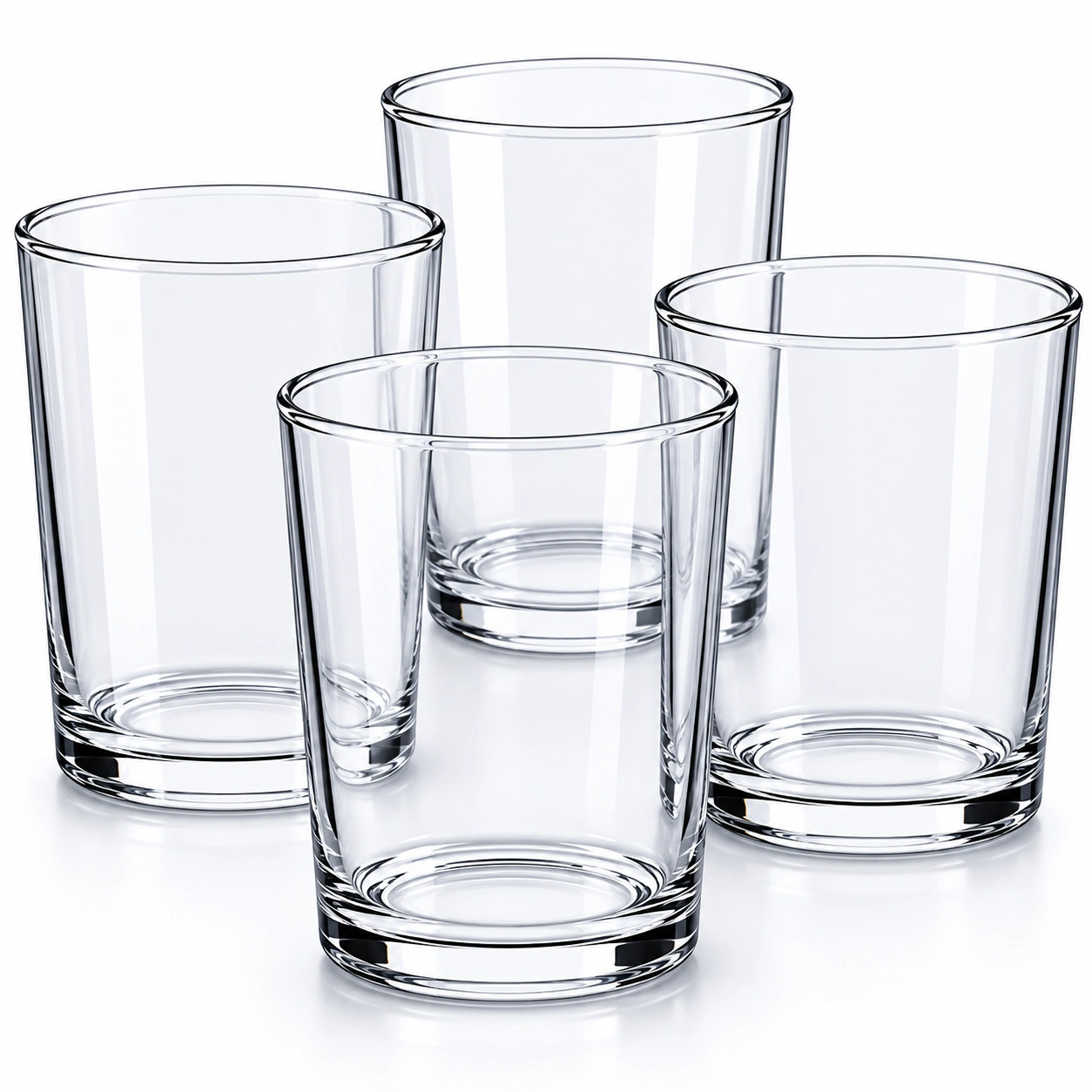 Set de vasos bajos transparentes-chairica
