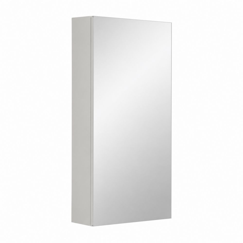 Specchiera Contenitore in Acciaio Inox Argento 60x90 cm