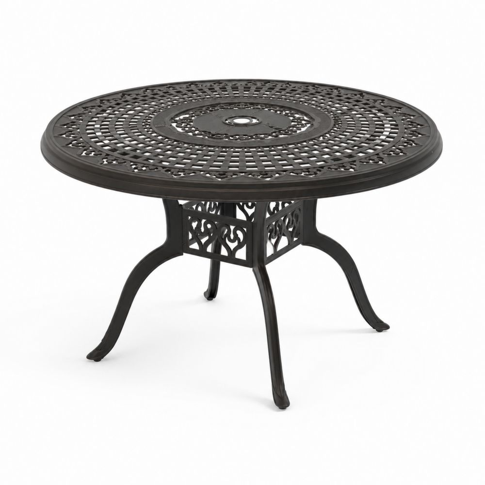 Tavolo rotondo in metallo Ø 120 cm Nero