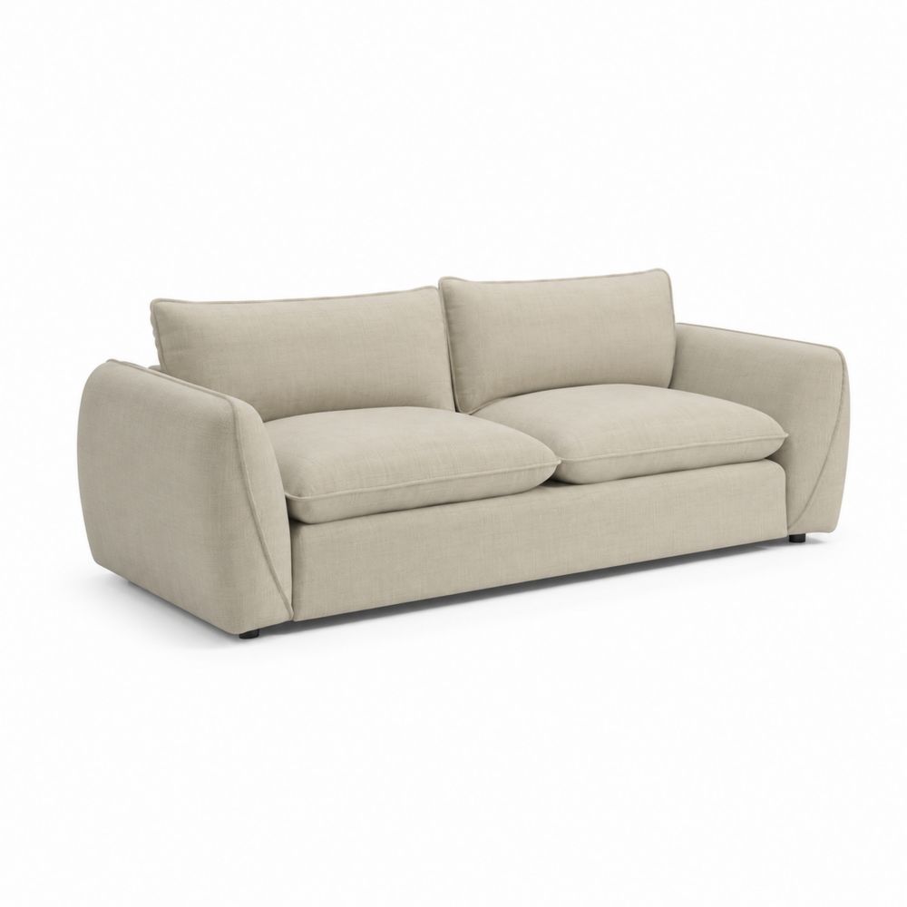 Divano a 3 Posti in Tessuto Beige