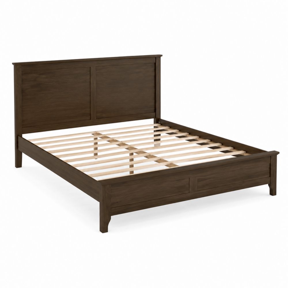 Letto matrimoniale in legno marrone