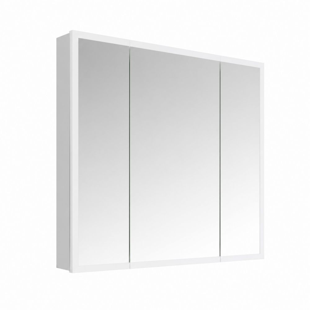 Armadio a Specchio da Bagno 100x70 cm in Legno MDF