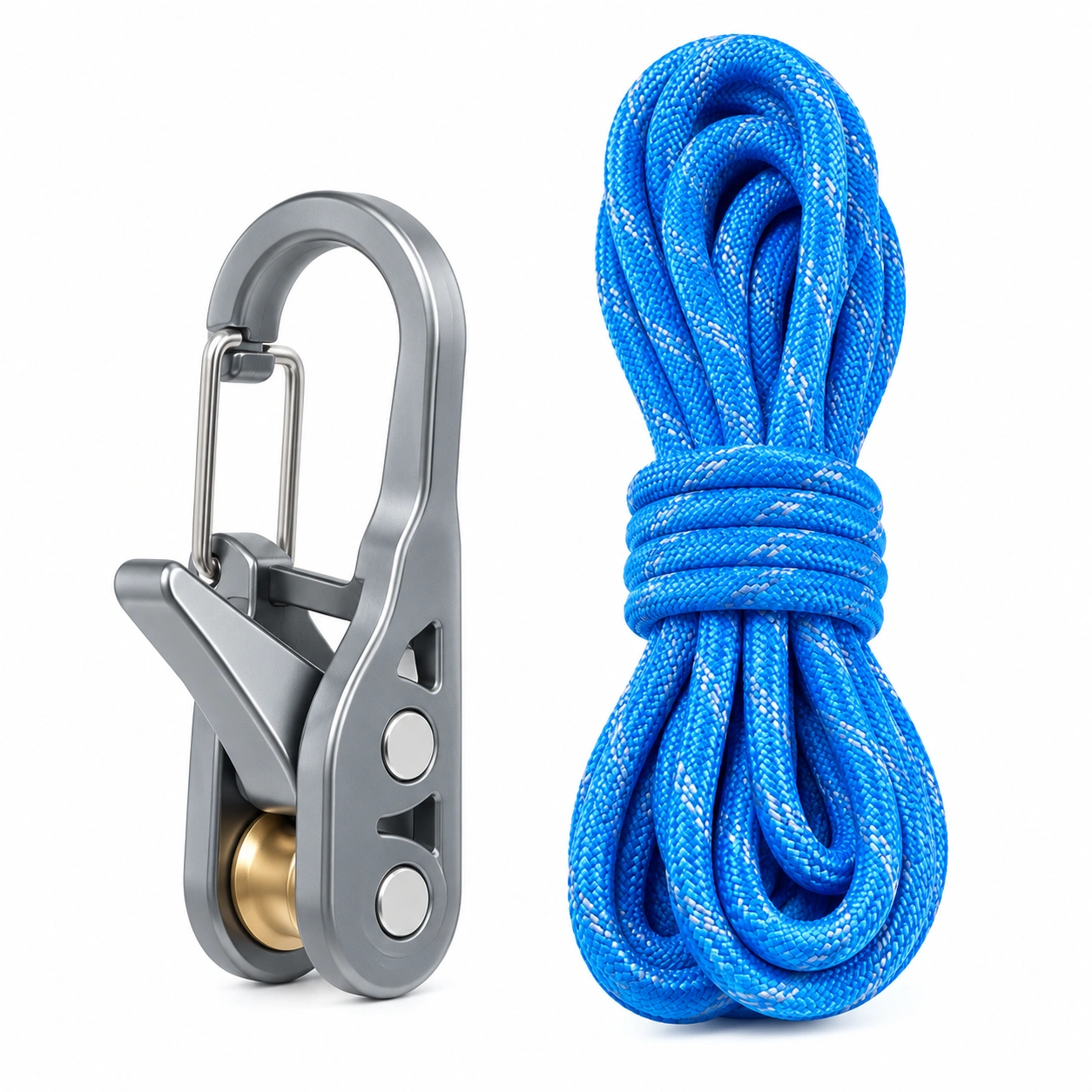 Kletterseil Set Mit Umlenkrolle Blau-Roomorax