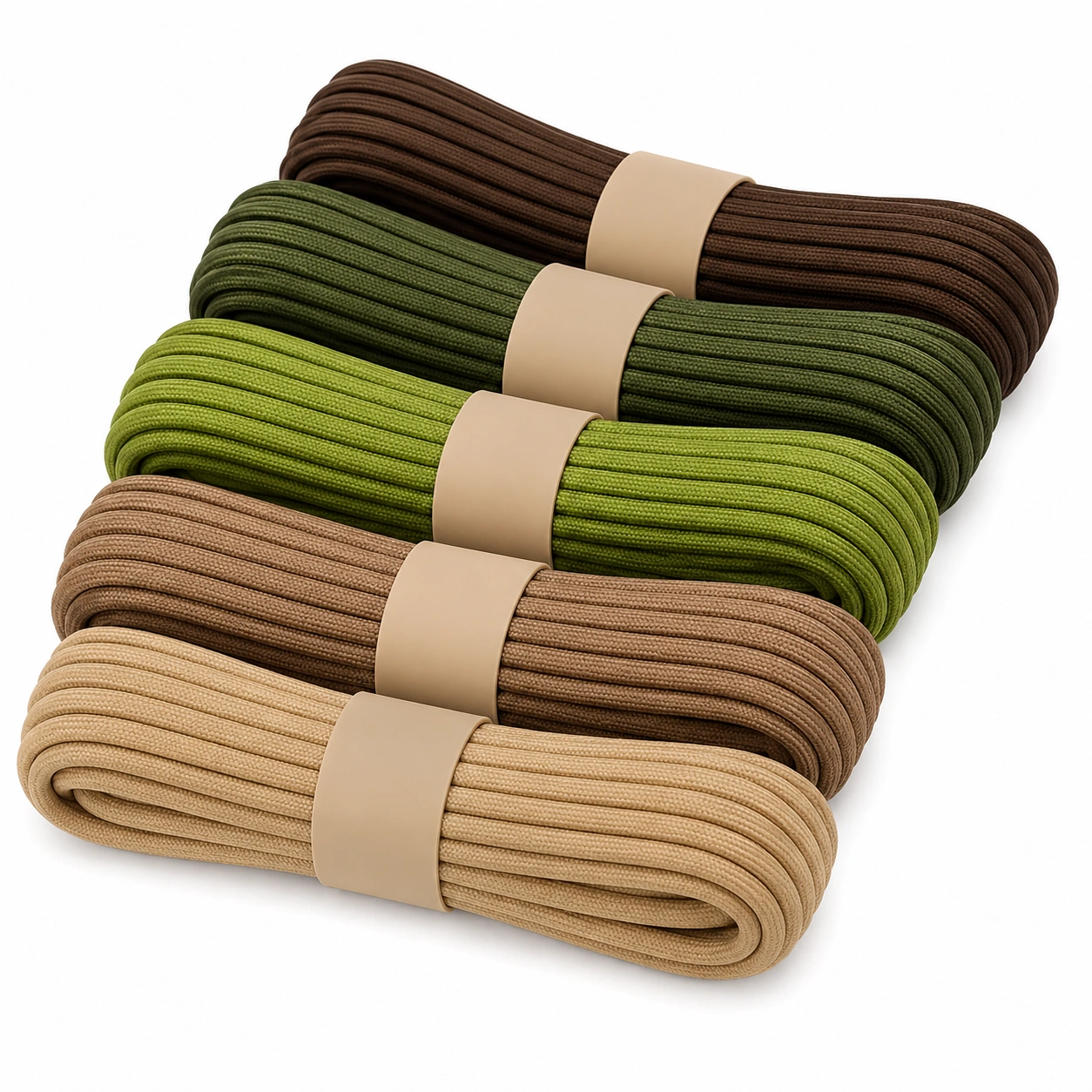Paracord Set Naturtoene 5er Pack-Roomorax