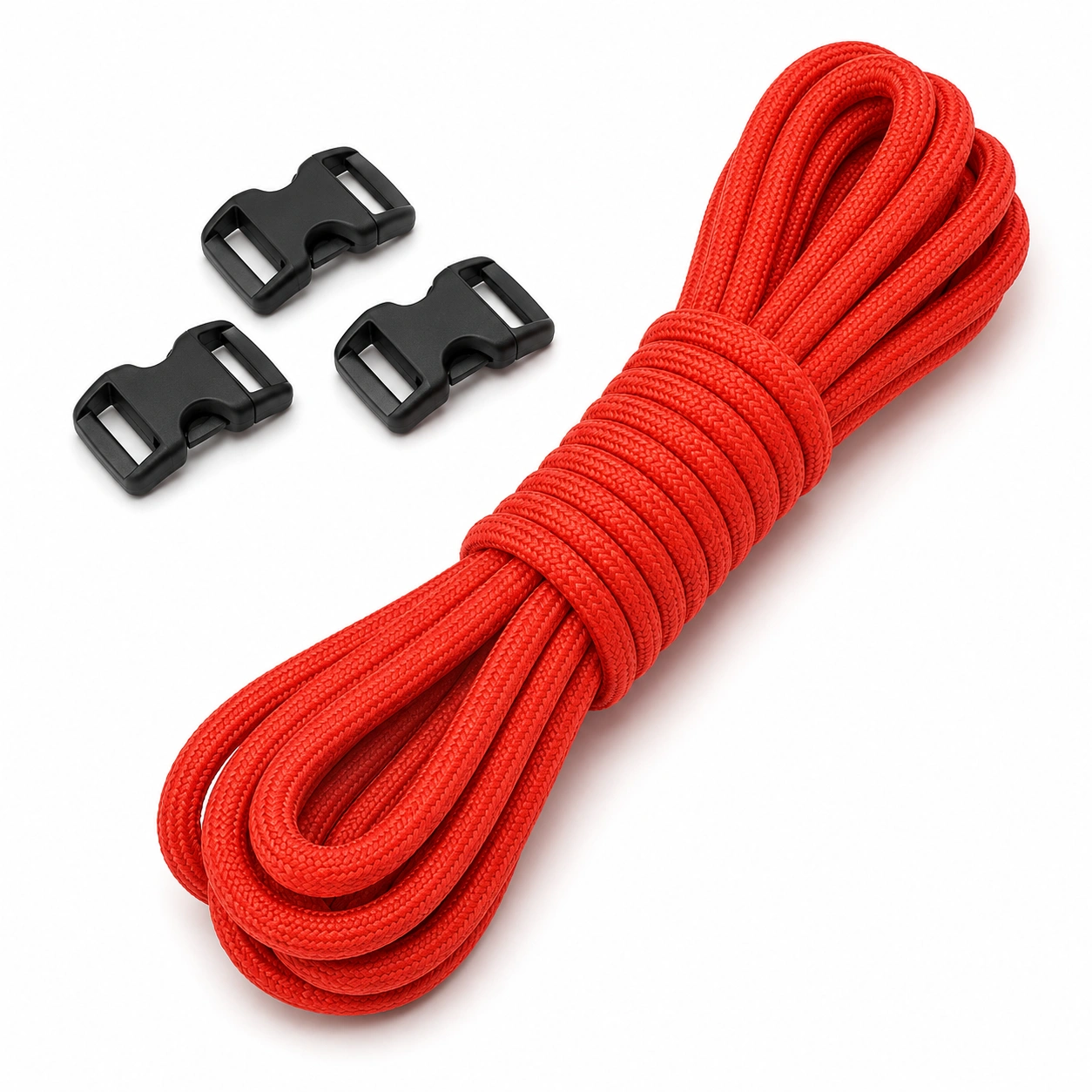 Paracord Set Rot mit Verschluessen-Roomorax