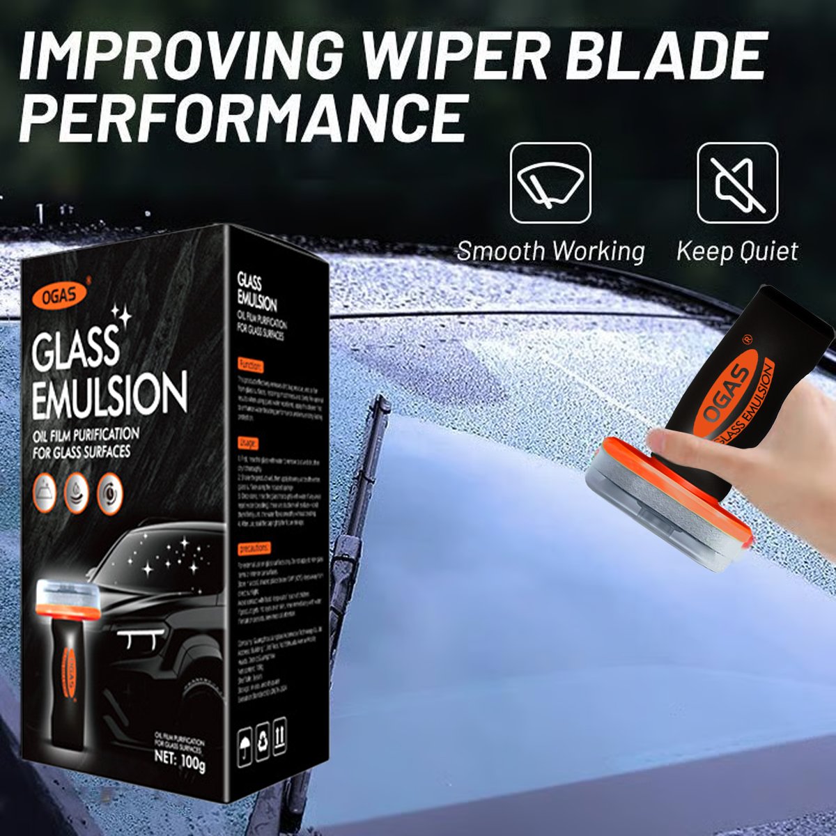 🚗🧼 Multi‐Surface Oil Film Cleaning Brush for Auto & Household Glass – Glass Cleaning Board