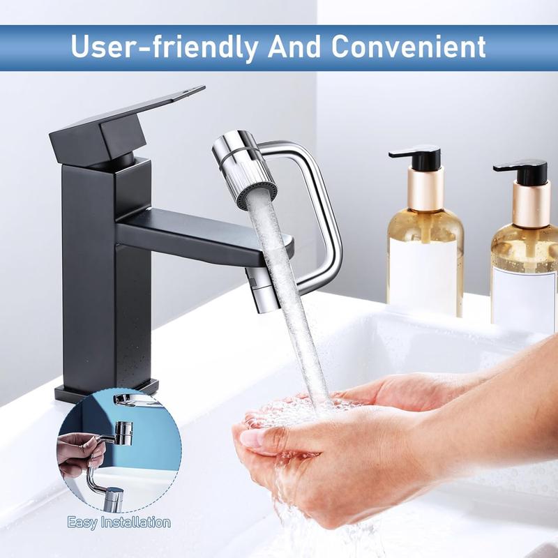 🎄Last 3 Hours - New Year’s Lowest Price! 🎉 Rotatable Faucet Aerator Extension with 2 Splash Modes 💦, Free Install Kit 🎁