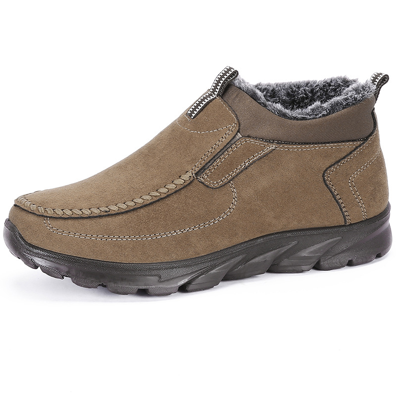 MEN FLEECE COMFORTABLE HIGH TOP CASUAL COTTON SHOES
