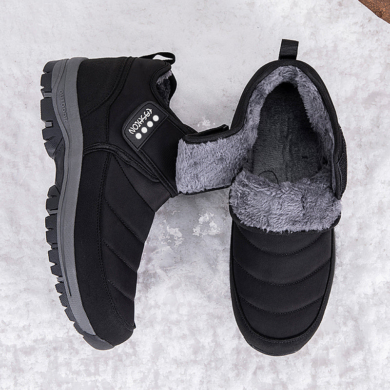 Men’s Puffer Snow Boots – Fur-Lined, Arch Support, Windproof, Waterproof & Non-Slip