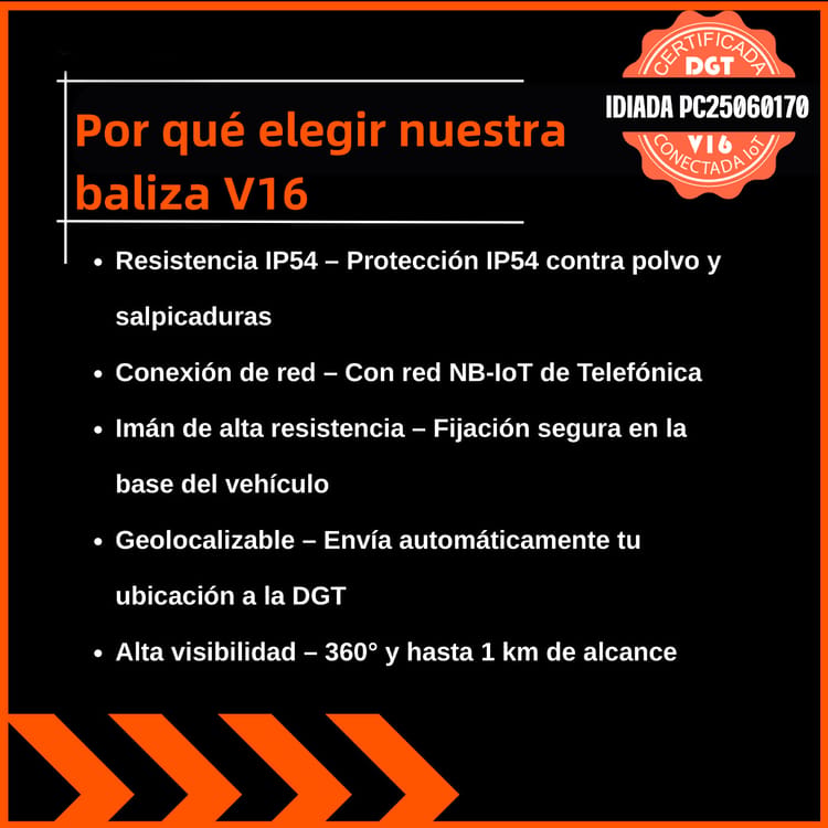 🎄Venta de Navidad🎄Luz de Emergencia V16 DGT 3.0 – Aprobada 2026, Magnética IP54 – Cumple con la Normativa 2026