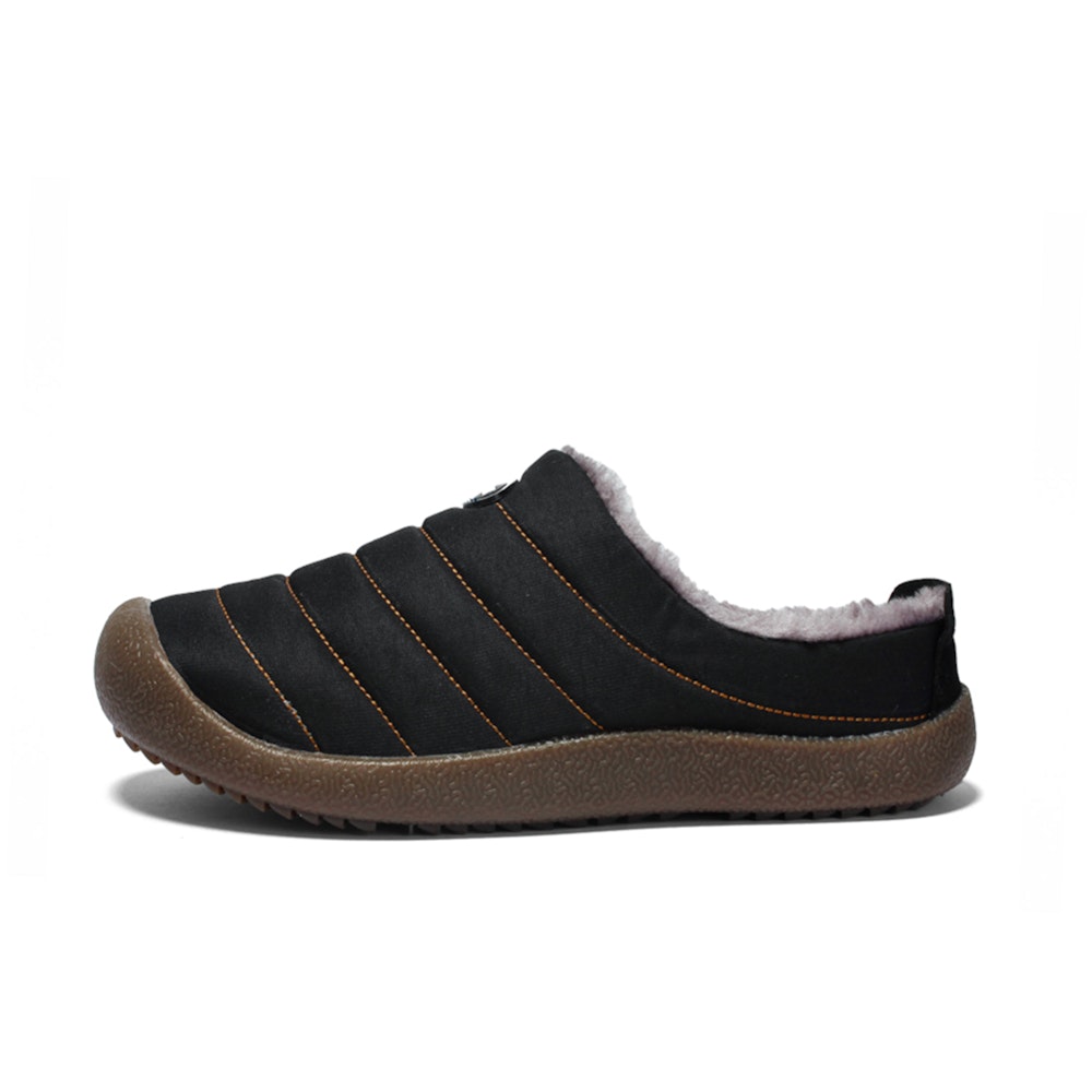 Men's Winter Water-resistant Fur-lined Flat Othopedic Slippers