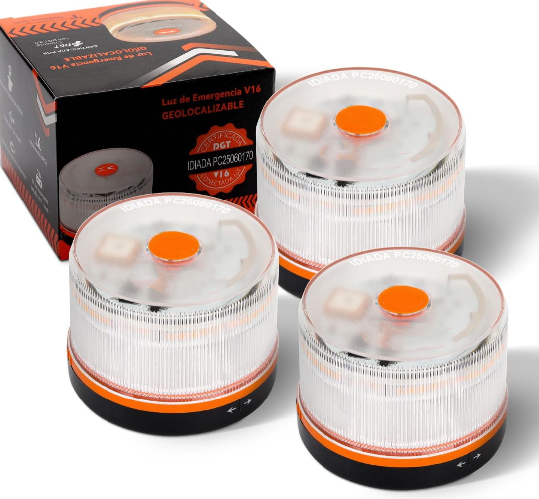 🎄Venta de Navidad🎄Luz de Emergencia V16 DGT 3.0 – Aprobada 2026, Magnética IP54 – Cumple con la Normativa 2026