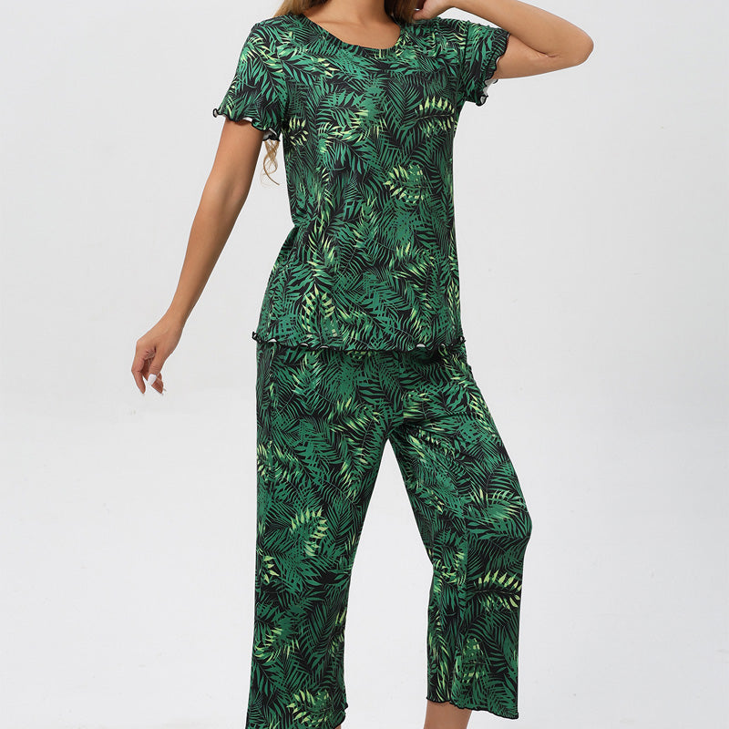 ⏳Limited Time 50% Off💥Women's Printed Top & Pants Nightwear Set
