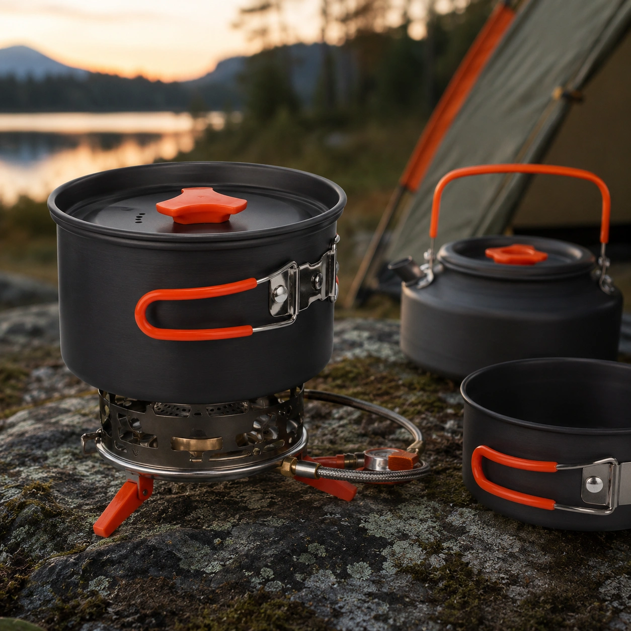Bateria de cocina para camping