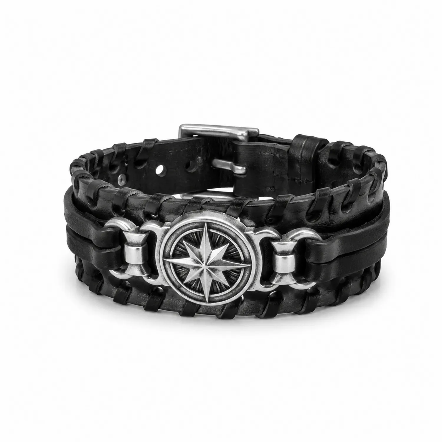 Schwarzes Armband mit Sternmotiv-Novtidorix