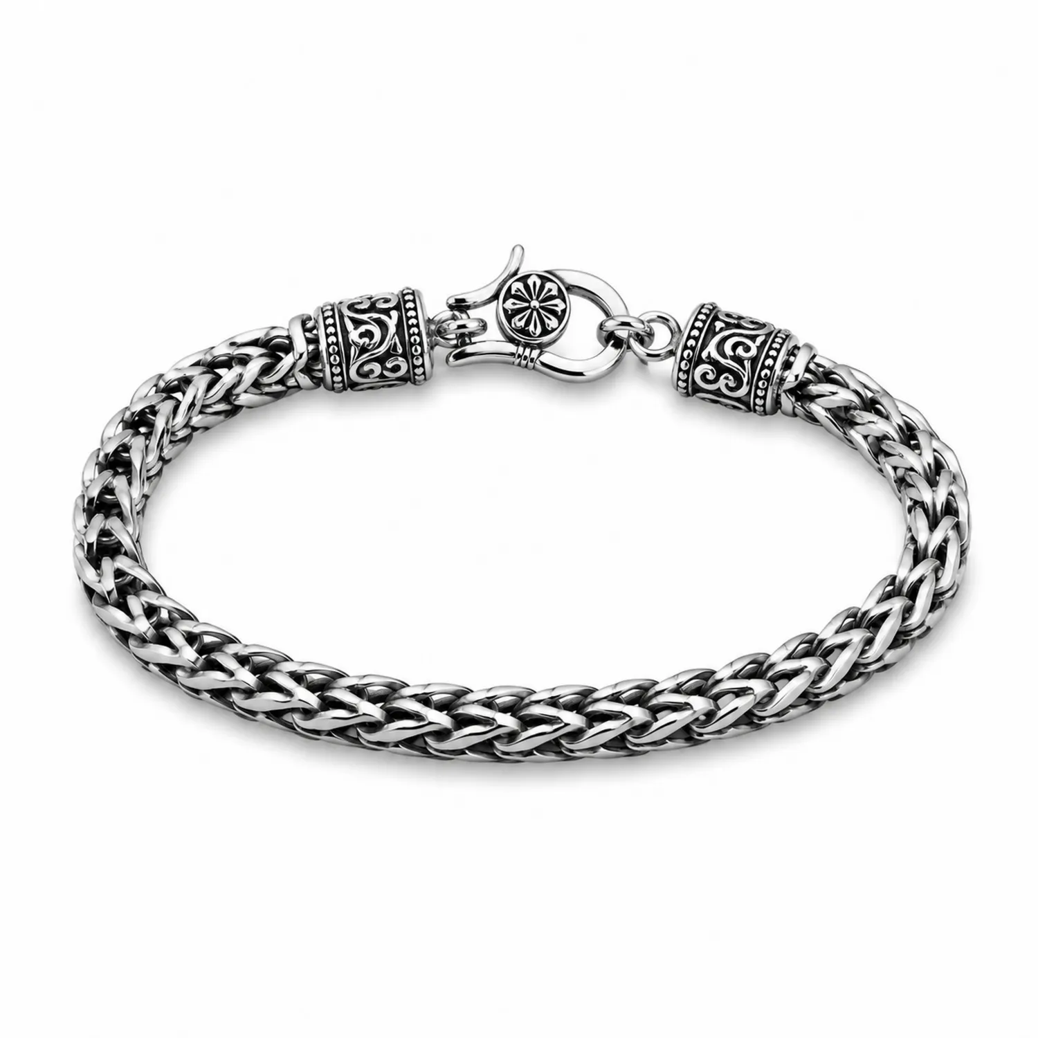Geflochtenes Armband Silber 21 cm-Novtidorix
