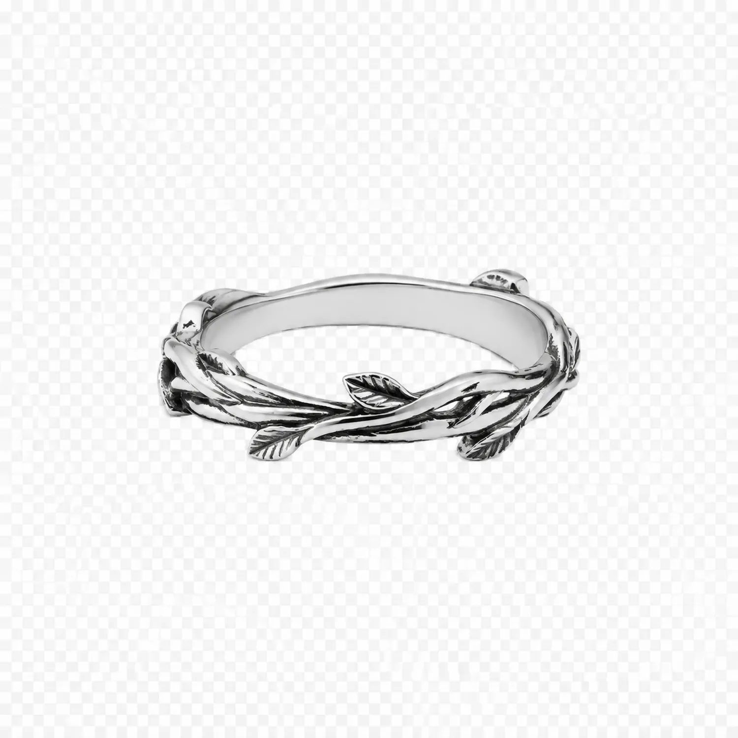 Silberring mit Naturblattmotiv-Novtidorix