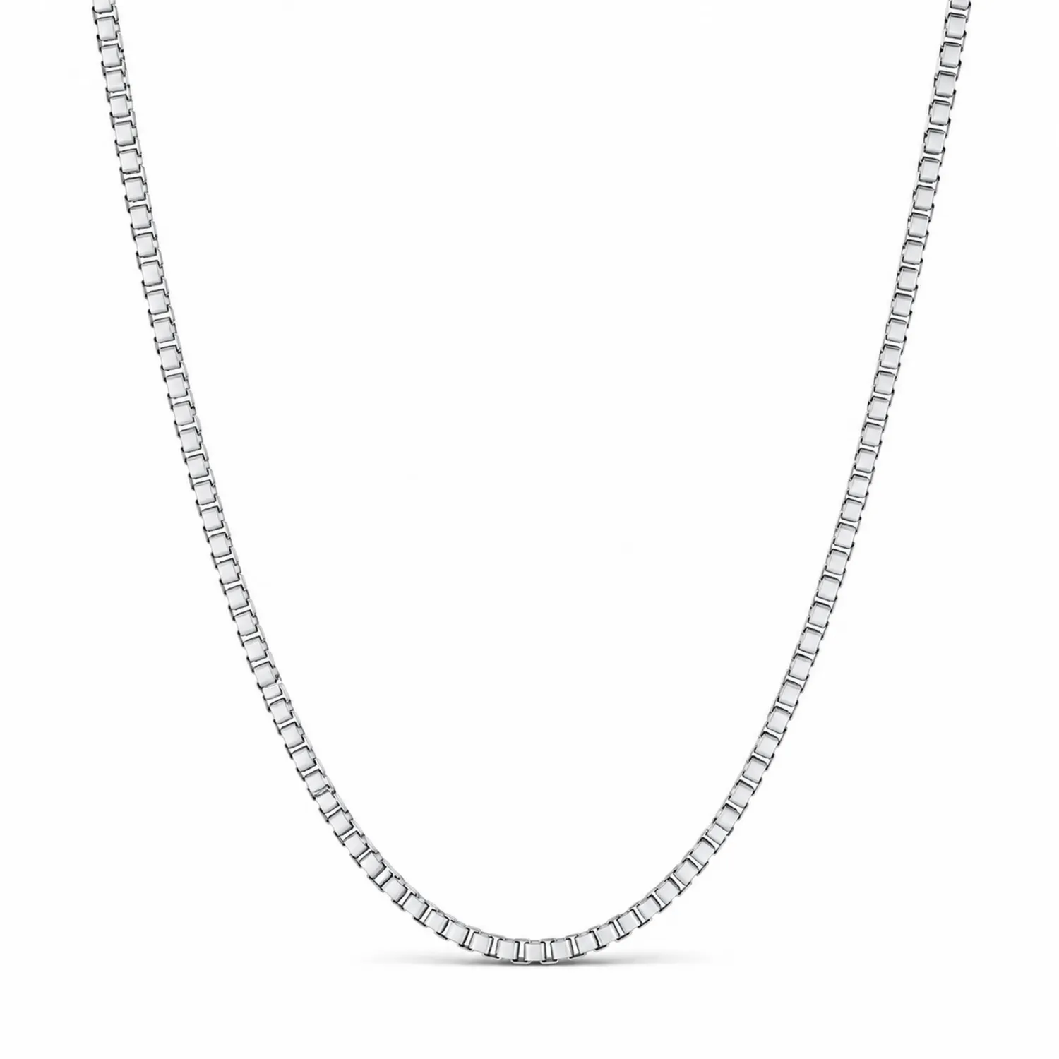Silberne Venezianerkette 50 cm mit Karabinerverschluss-Novtidorix