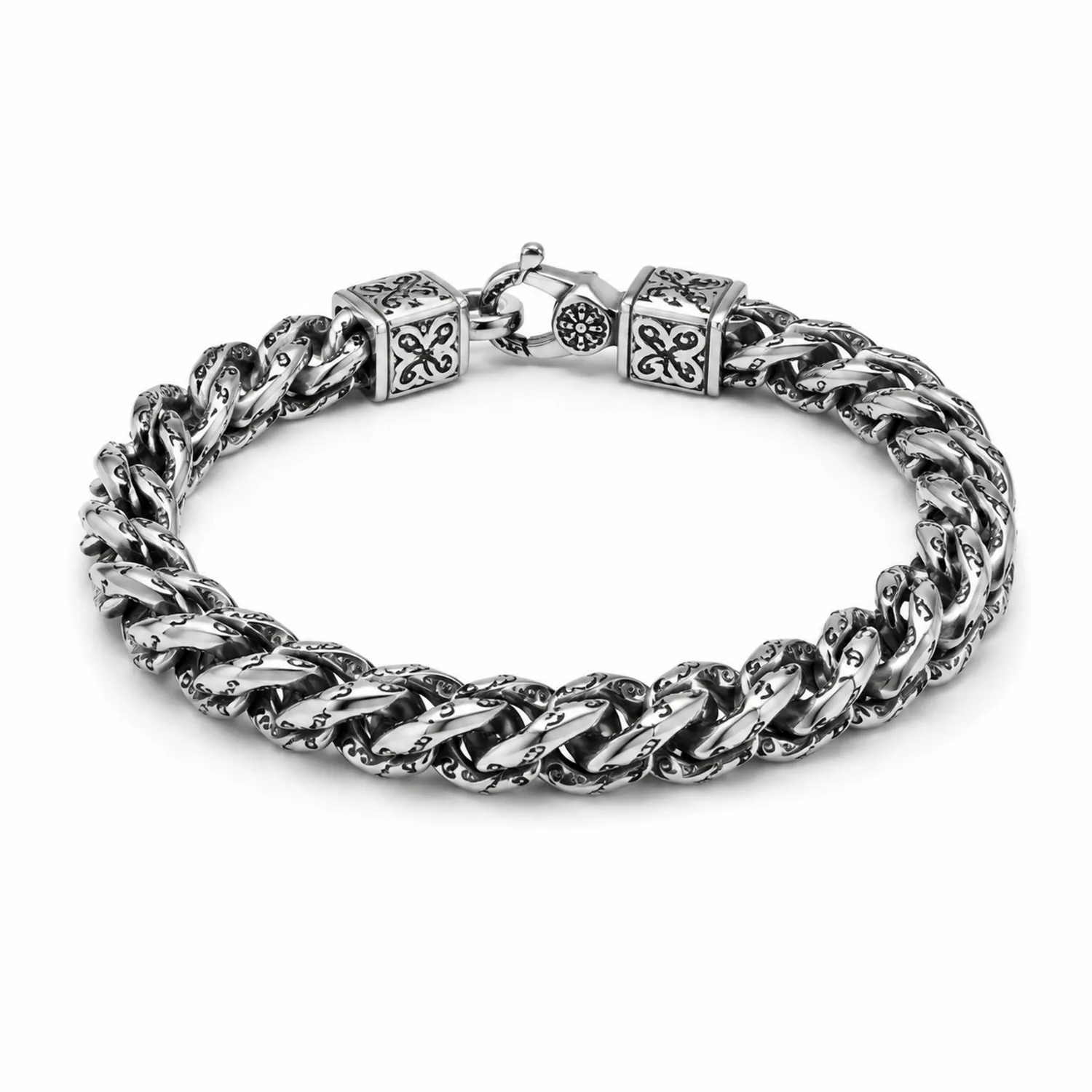 Geflochtenes Silberarmband 21 cm-Novtidorix